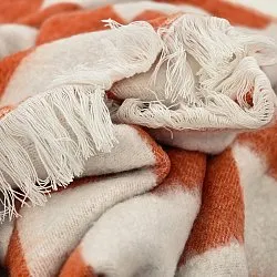 Dekens - Wollenmix plaid - Audrey Check (roze/gebroken wit)