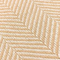 Dekens - Katoenen plaid - Denisa Fishbone (beige/wit)