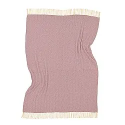 Dekens - Katoenen plaid - Denisa Fishbone (rood/wit)