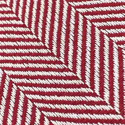 Dekens - Katoenen plaid - Denisa Fishbone (rood/wit)