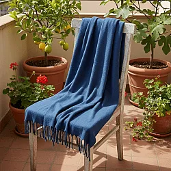 Dekens - Wollenmix plaid - Samantha (marineblauw)