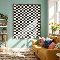 Dekens - Wallace Tapestry Blanket (zwart/wit)