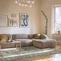 Vlakgeweven vloerkleed - Alvand (zwart)