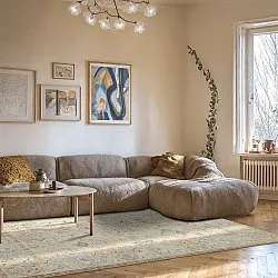 Vlakgeweven vloerkleed - Amena (beige)