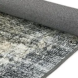 Vlakgeweven vloerkleed - Bechar (zwart/multi)