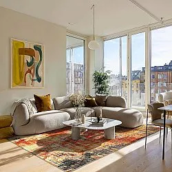 Vlakgeweven vloerkleed - Bechar (rood/multi)