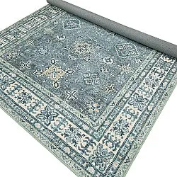 Vlakgeweven vloerkleed - Benaluna (blauw/groen)