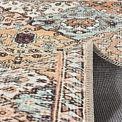 Vlakgeweven vloerkleed - Berelina (beige/multi)