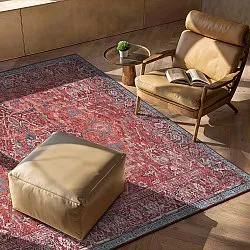 Vlakgeweven vloerkleed - Birjand (rood)