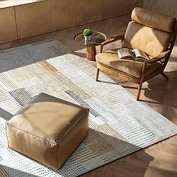 Vlakgeweven vloerkleed - Calla (geel)