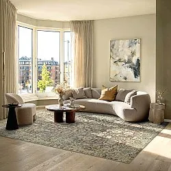 Vlakgeweven vloerkleed - Delvar (beige)