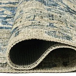 Vlakgeweven vloerkleed - Delvar (blauw)