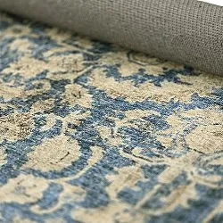 Vlakgeweven vloerkleed - Delvar (blauw)