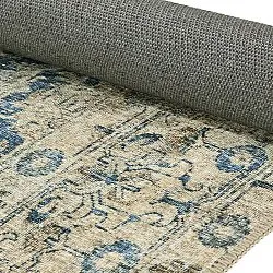Vlakgeweven vloerkleed - Delvar (blauw)