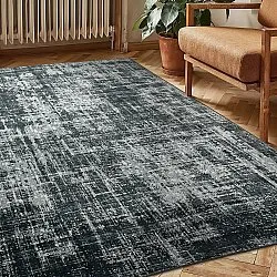 Vlakgeweven vloerkleed - Elira (zwart)