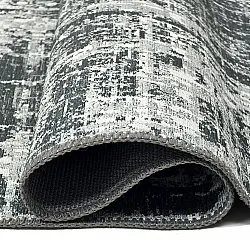 Vlakgeweven vloerkleed - Elira (zwart)