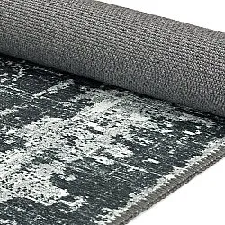 Vlakgeweven vloerkleed - Elira (zwart)