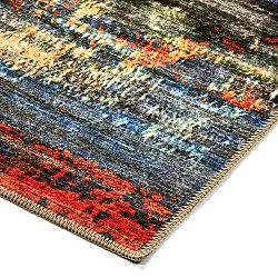 Vlakgeweven vloerkleed - Kazea (oranje/multi)