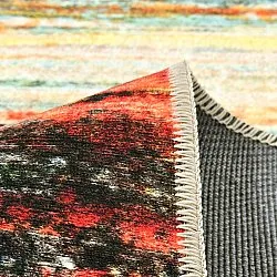 Vlakgeweven vloerkleed - Kazea (oranje/multi)