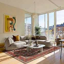 Vlakgeweven vloerkleed - Khalamir (rood)