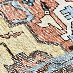 Vlakgeweven vloerkleed - Kordava (grijs/rood)