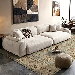 Vlakgeweven vloerkleed - Layla (lichtblauw)