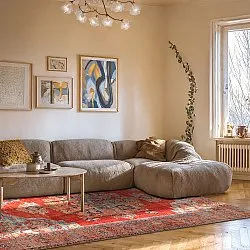 Vlakgeweven vloerkleed - Madevan (rood)