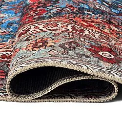 Vlakgeweven vloerkleed - Mardin (rood/blauw)