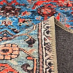 Vlakgeweven vloerkleed - Mardin (rood/blauw)