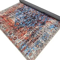 Vlakgeweven vloerkleed - Mardin (rood/blauw)
