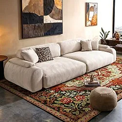 Vlakgeweven vloerkleed - Masarida (zwart/multi)