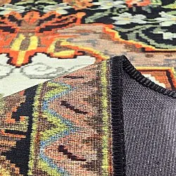 Vlakgeweven vloerkleed - Masarida (zwart/multi)