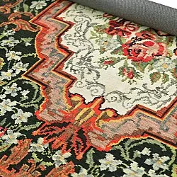 Vlakgeweven vloerkleed - Masarida (zwart/multi)