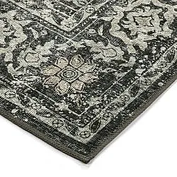 Vlakgeweven vloerkleed - Meralis (zwart)