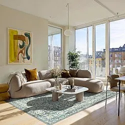 Vlakgeweven vloerkleed - Meralis (blauw)