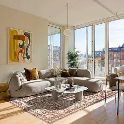 Vlakgeweven vloerkleed - Meralis (rood)