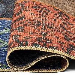 Vlakgeweven vloerkleed - Myrina (rood/multi)