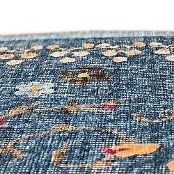 Vlakgeweven vloerkleed - Nabilar (blauw)