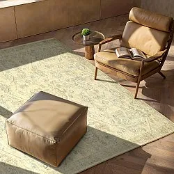 Vlakgeweven vloerkleed - Noura (beige)