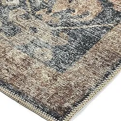 Vlakgeweven vloerkleed - Noura (donkerblauw)