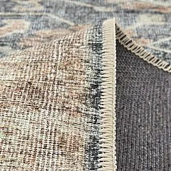 Vlakgeweven vloerkleed - Noura (donkerblauw)