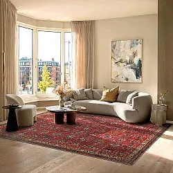 Vlakgeweven vloerkleed - Omarien (rood)