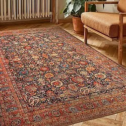 Vlakgeweven vloerkleed - Selamira (blauw/multi)