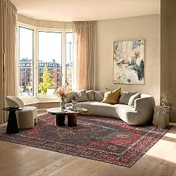 Vlakgeweven vloerkleed - Velamir (rood)