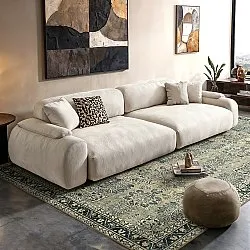 Vlakgeweven vloerkleed - Yasirah (blauw/groen)