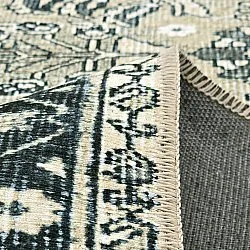 Vlakgeweven vloerkleed - Yasirah (blauw/groen)