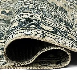 Vlakgeweven vloerkleed - Yasirah (blauw/groen)