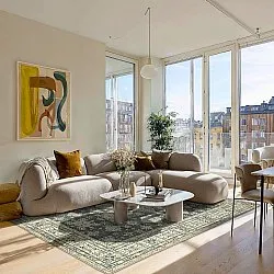 Vlakgeweven vloerkleed - Zuleina (groente)