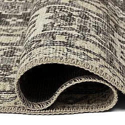 Vlakgeweven vloerkleed - Zuleina (donkergrijs)