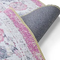 Vlakgeweven vloerkleed - Adeleine (roze)
